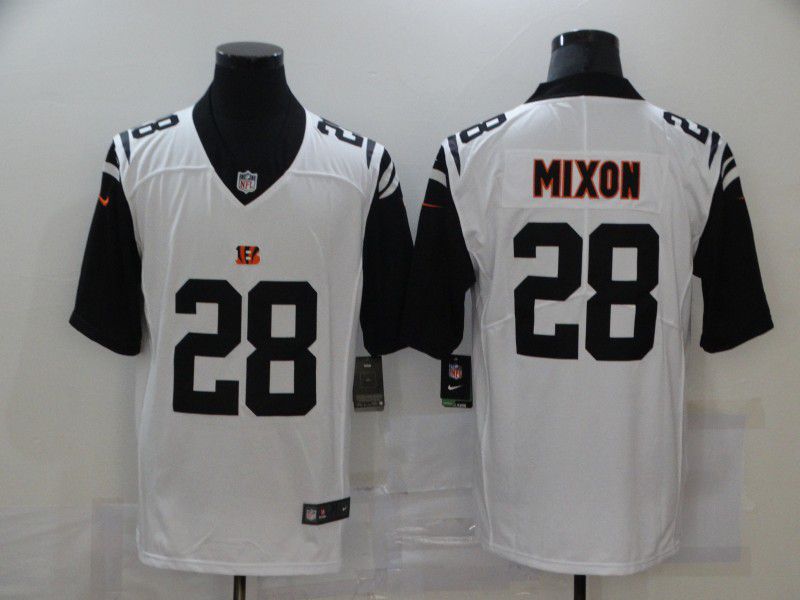 Men Cincinnati Bengals #28 Mixon White Nike Vapor Untouchable Limited 2020 NFL Nike Jerseys